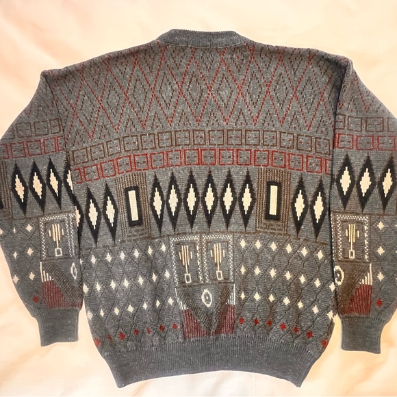 VTG Adolfo Men’s Large Sweater 75% Acrylic 25% Cotton 1980’s 1990’s? - Picture 4 of 5